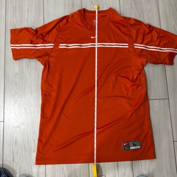Nike Team Men's Dri-Fit Cotton Poly Tee Pullover Color Brilliant Orange Size L - Picture 5 of 7